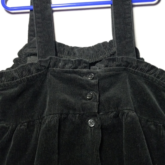 Gymboree Black Outfit with CT Face Thick Corduroy Jumper Girl Dress Size 8 - Picture 6 of 6